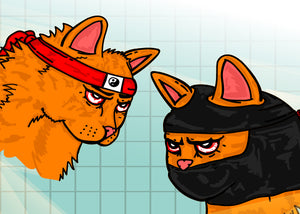 Cats prepearing to fight