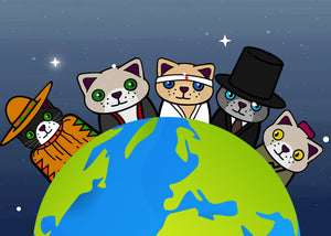Cats in national costumes